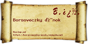 Borsoveczky Énok névjegykártya